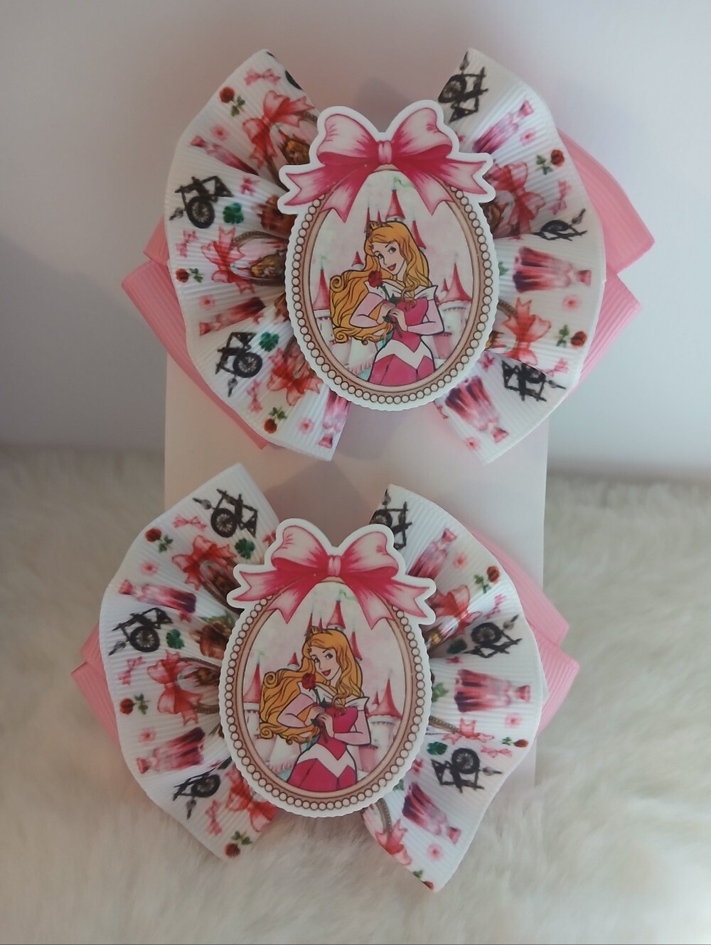 Hair Bows Set Princess Aurora